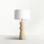 Ridley Linen Seagrass Brushed Dark Bronze Table Lamp - 32.5 In. H