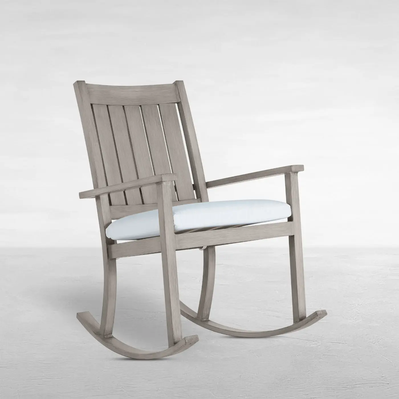 fb61d0d24cf21e4cc79dc255283253ca Club Wrought Aluminum Outdoor Slatted Rocker - Image 1