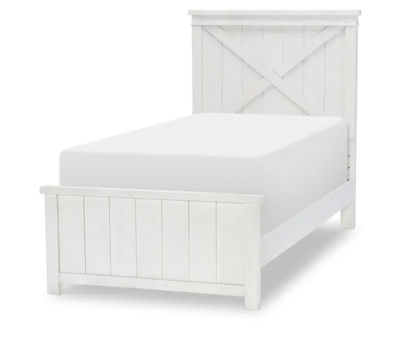 2a9422b228112b0f1ff205e511cc34d4 1861 Flatiron LK Complete Panel Bed Twin 33 White Finish - Image 1