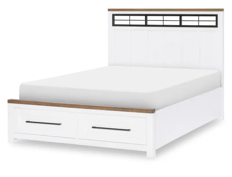 2c3e1f18af205953206bd0f74fef3280 1568 Dutton LK Complete Metalwork Panel Bed W. Storage Footboard, Full 4/6 - Image 1