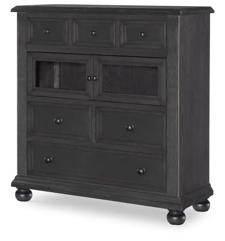 302b12e635afb4c2b91409f43f336f08 Glass Door 6 Drawer Chest - Image 1