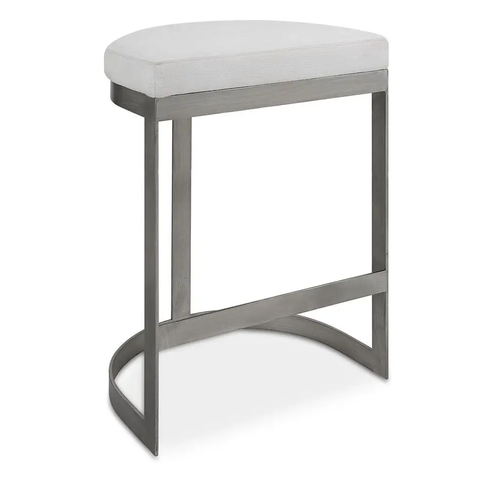 40d1c7a5693a20aee0a11c93c6293a44 Ivanna Counter Stool, Silver - White - Image 1