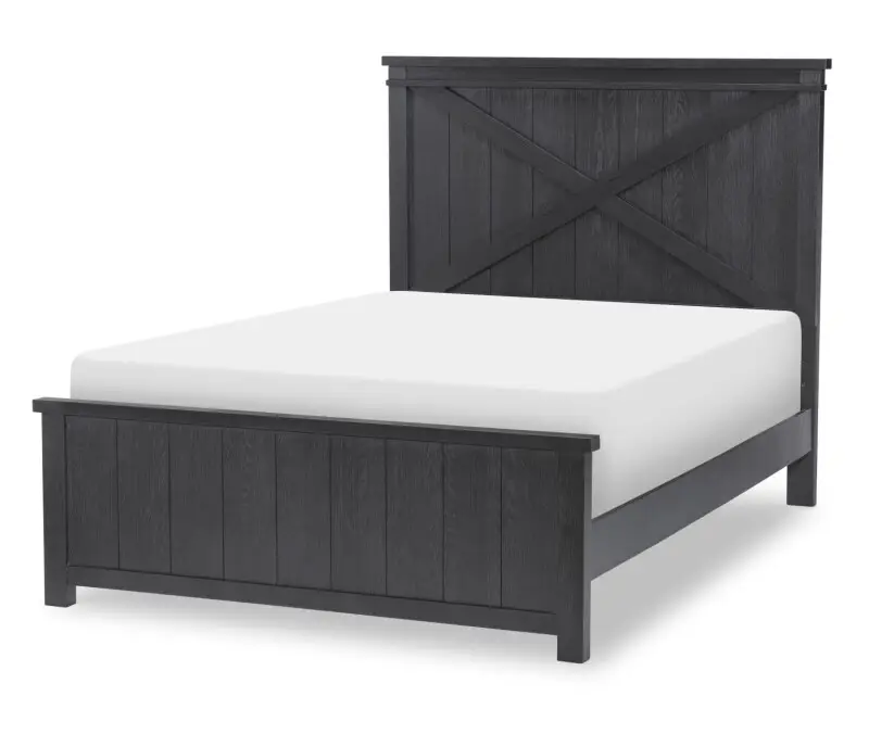 44f73588834a4ca3fbcd8886b0b07225 1860 Flatiron LK Complete Panel Bed Full 46 Black Finish - Image 1
