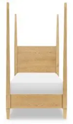 Complete Poster Bed Twin 3/3 Natural Hickory - Image 3