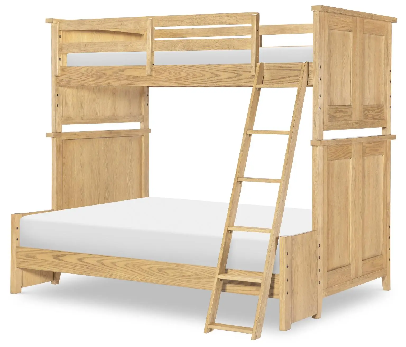 79067599ee96e3be0e24e987c0283420 Complete Twin Over Full Bunk Bed Natural Hickory - Image 1