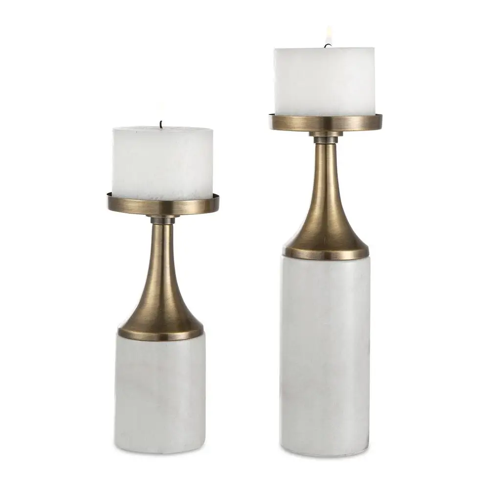 7af41c9f10f78435b0a6f25c5bd4faa6 Castiel Candleholders, S/2 - Image 1