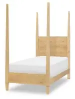Complete Poster Bed Twin 3/3 Natural Hickory