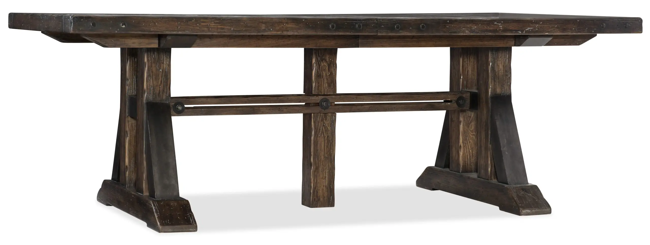 7e78c1e0d5ebd433f6eca8d402fc40c1 American Life - Roslyn County Casual Dining Roslyn County Trestle Dining Table w/2 21in leaves - Image 1
