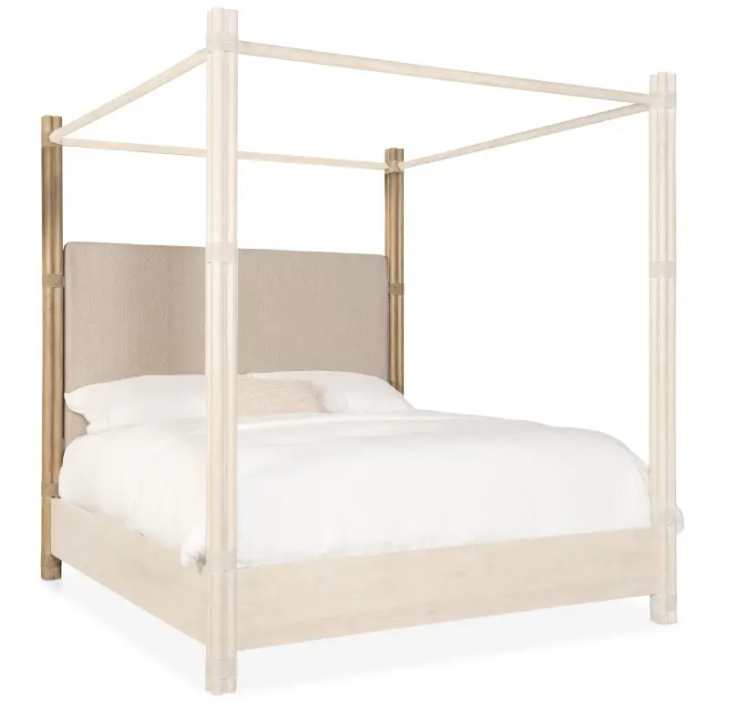 b21c9f857e6fd5d72f1f830d88906b66 Bedroom Retreat 6/0-6/6 Pole Rattan Upholstered Poster Headboard - Image 1