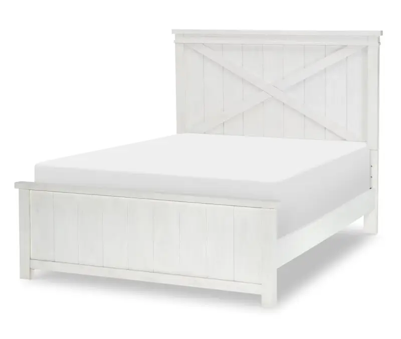 bde8c5011c3debfee159d0491be1333f 1861 Flatiron LK Complete Panel Bed Full 46 White Finish - Image 1