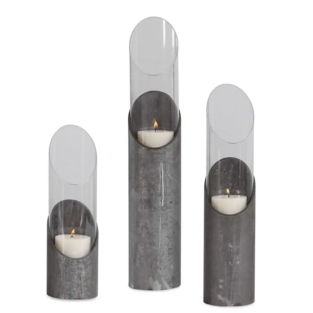 d5384ece673d6e7ec7430e16c56eeaa9 Karter Candleholders, S/3 - Image 1