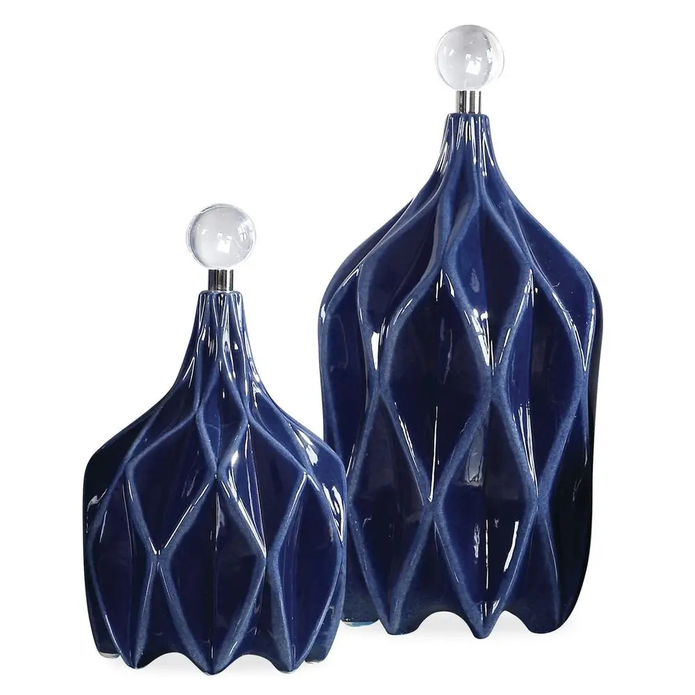 f4cc0ce189ad5ab07ead9a2a7c5379f1 Klara Bottles, Blue, S/2 - Image 1