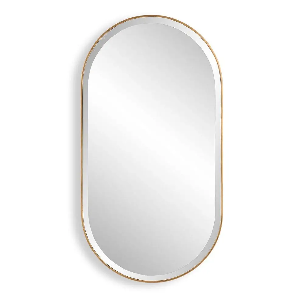 fc3402517f930d0d6f68d4e19dd039b9 Lago Oval Mirror, Gold - Image 1