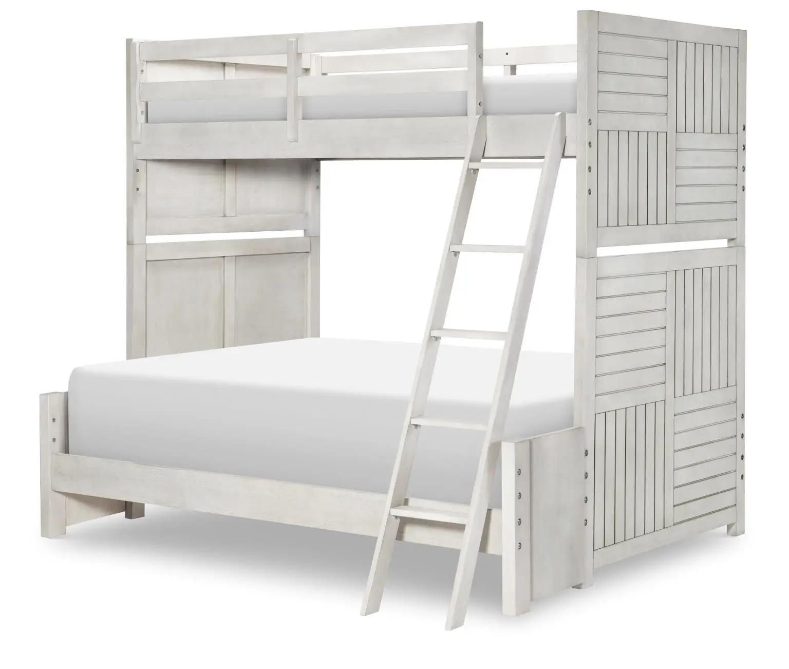 ff11b5ad16f055c065a0e70a1d1b6361 0833 Summer Camp LK Complete Twin Over Full Bunk Bed Stone Path Gray Finish - Image 1