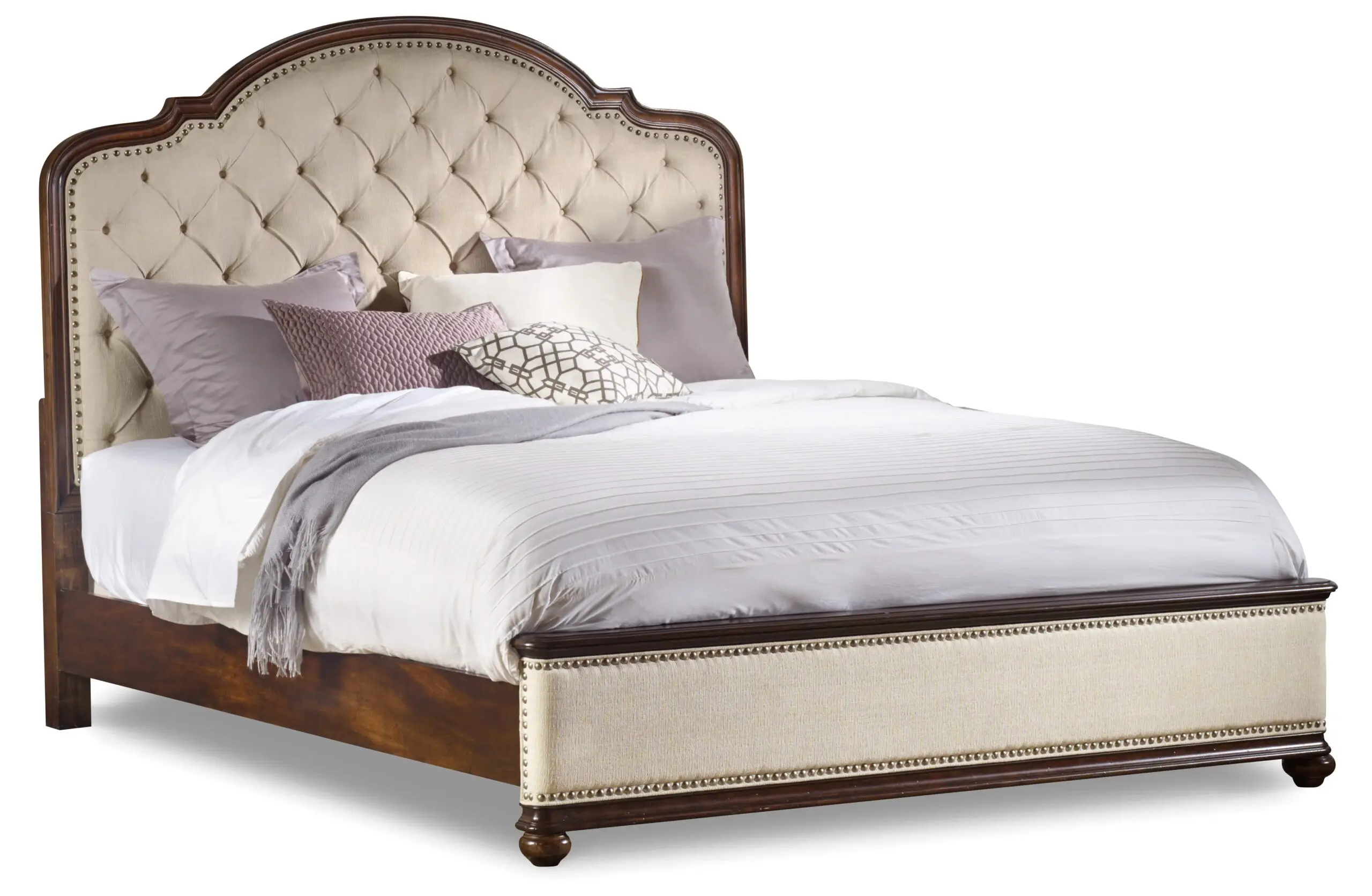 0e7fb346029aac9a6815a29c8cf7d7c4 Leesburg Queen Upholstered Bed with Wood Rails - Image 1