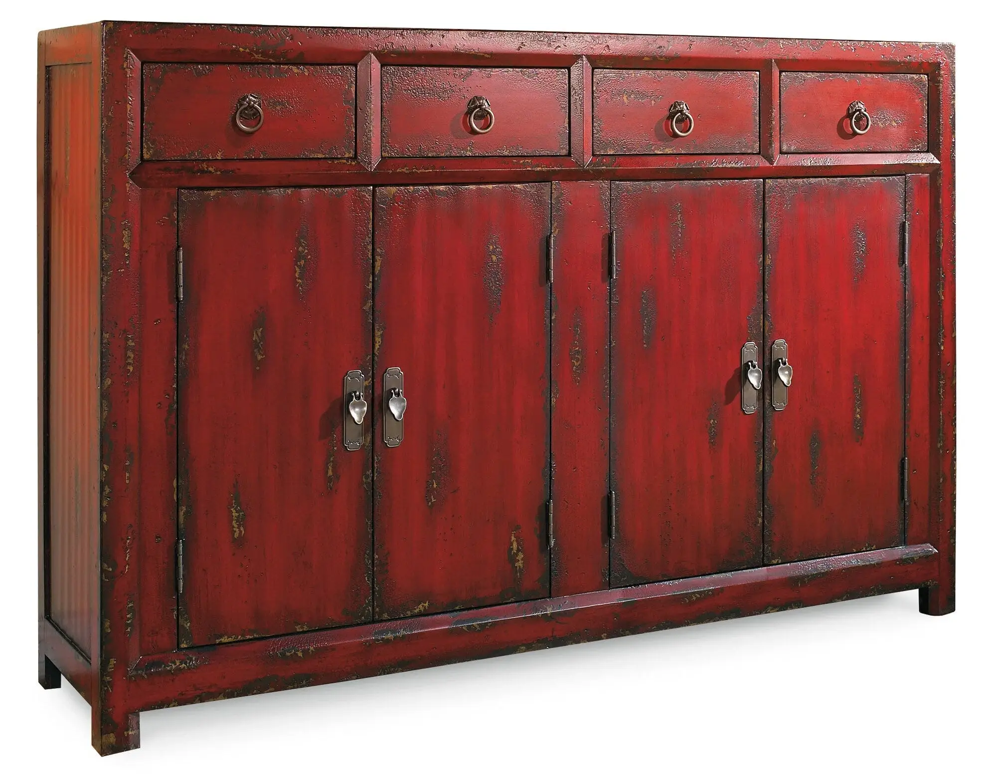 44ba69a5837edee83ee0eb727e1701d6 58'' Red Asian Cabinet - Image 1