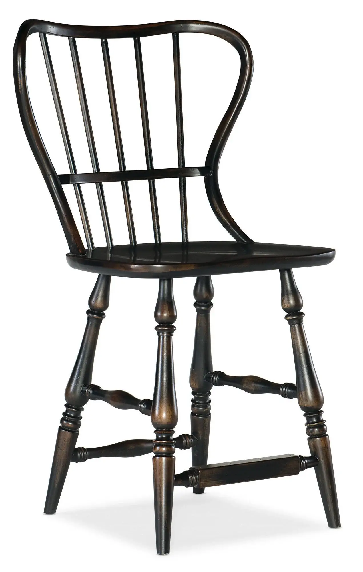 4f2edea346880acdca59ee70d9ef6059 Ciao Bella Spindle Back Counter Stool-Black - Image 1