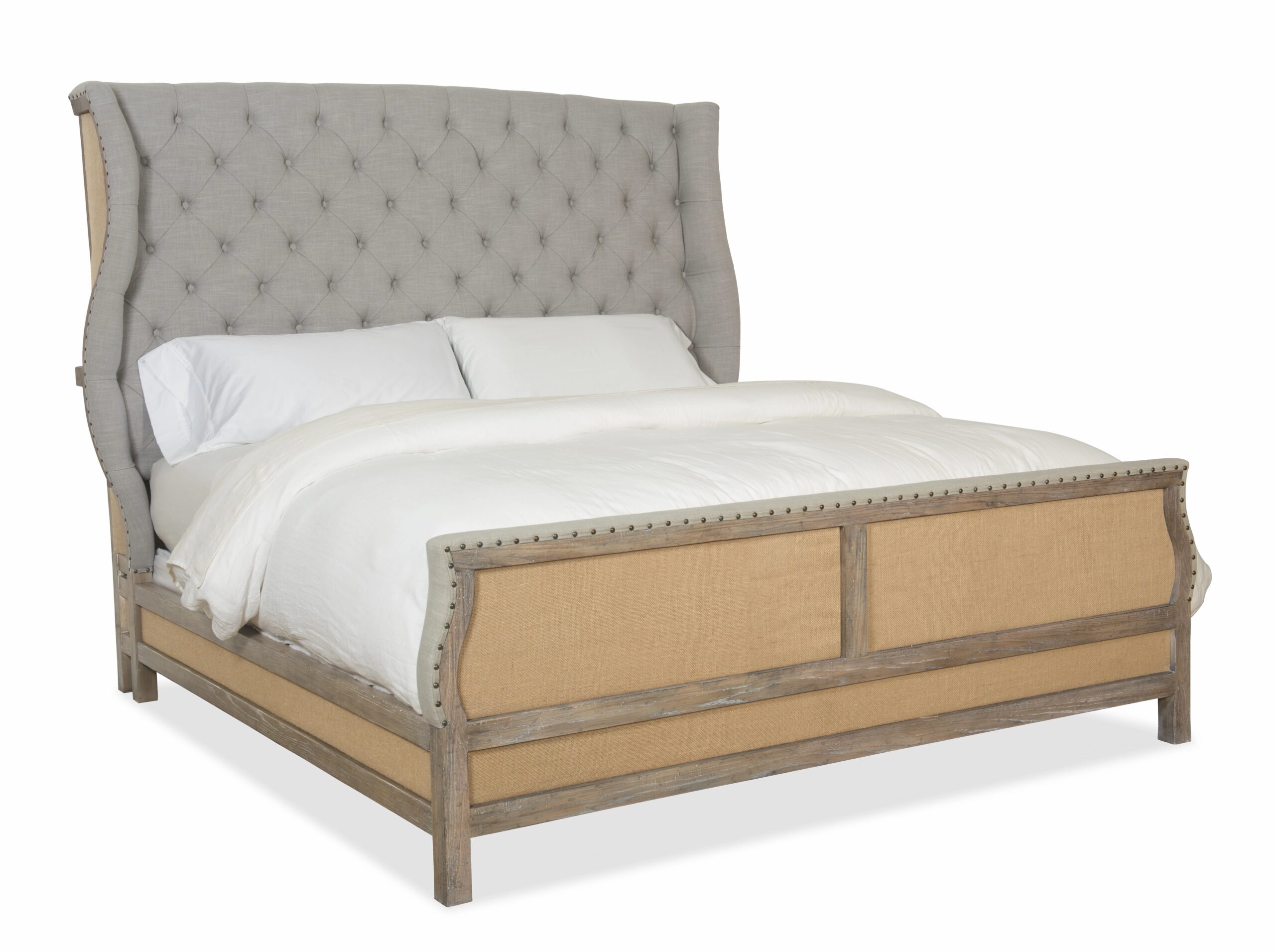 6a7c6acb28a257e5c34346d2e77854b5 Boheme Bon Vivant De-Constructed King Uph Bed - Image 1