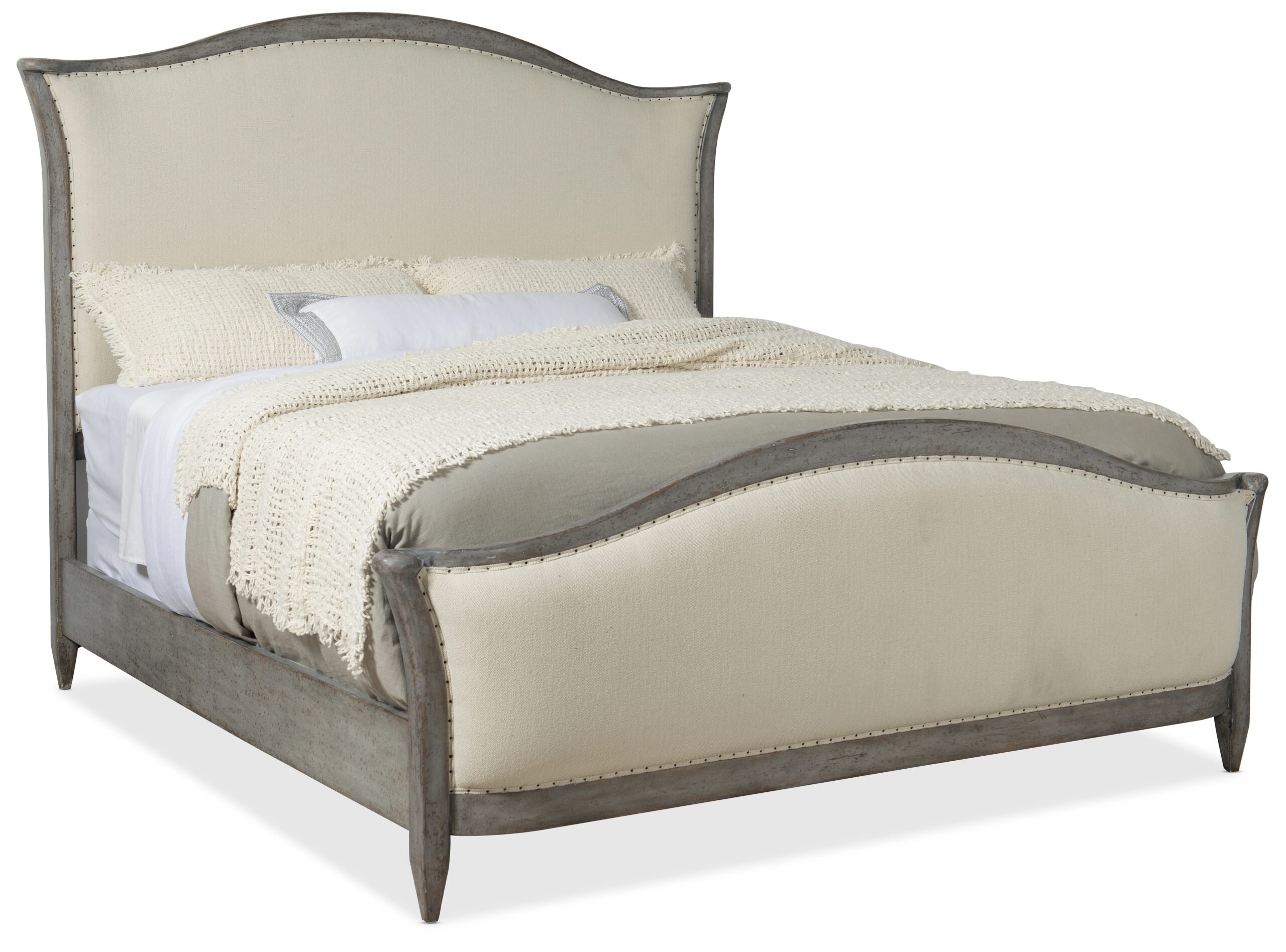 c0e2e036be7948f0265d491fe2fd296c Ciao Bella King Upholstered Bed- Speckled Gray - Image 1
