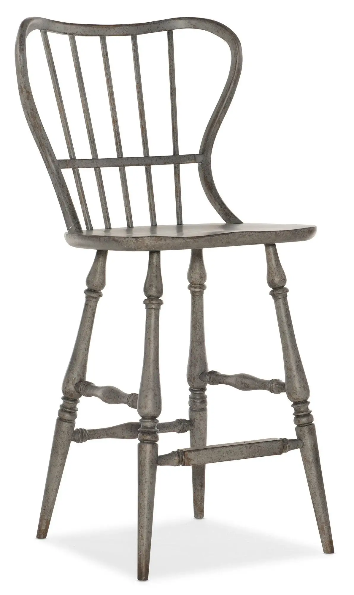 c8fa14115679b067690d50a79bdef88c Ciao Bella Spindle Back Bar Stool-Speckled Gray - Image 1