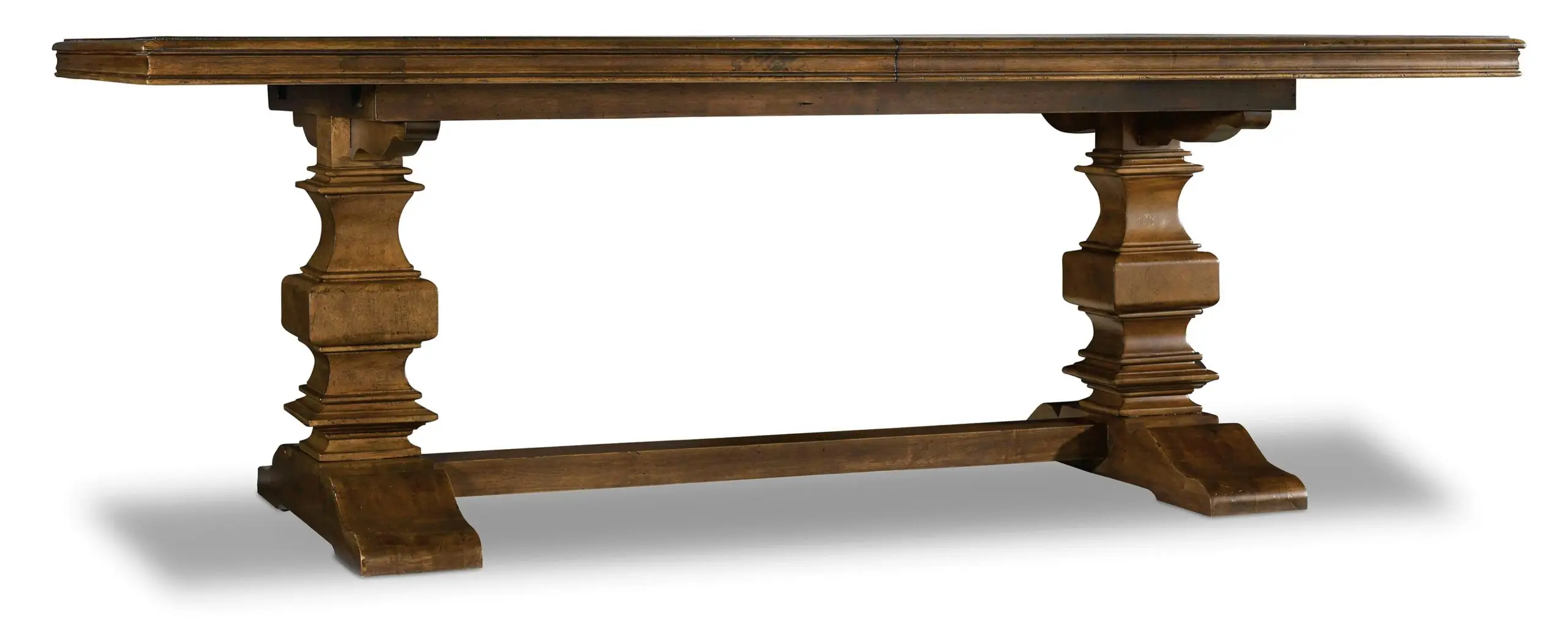 ce296aee6bfafa1d5ac68c04d42546d7 Archivist Trestle Table with 2-18in Leaves - Image 1