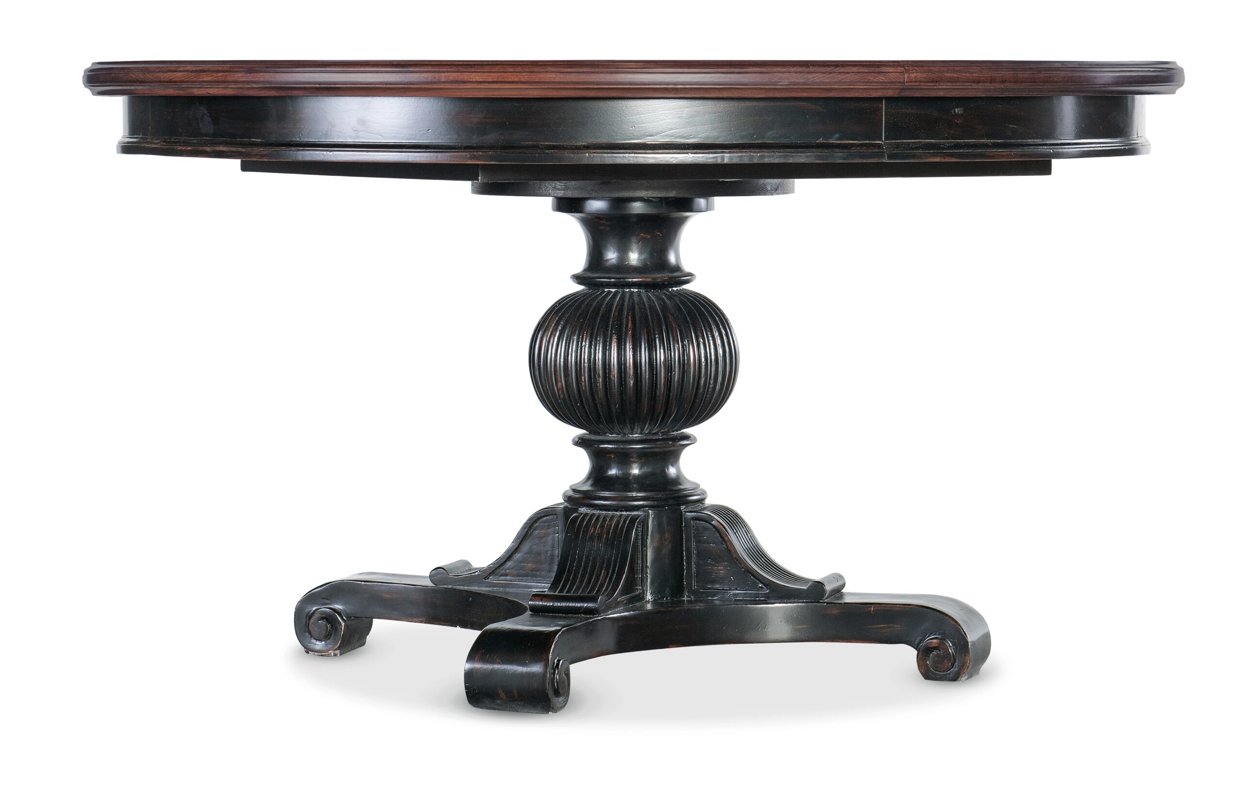 dbb0e60b4516ea2a33e4b5659cf237c3 Charleston Round Pedestal Dining Table with 1-20in Leaf - Image 1