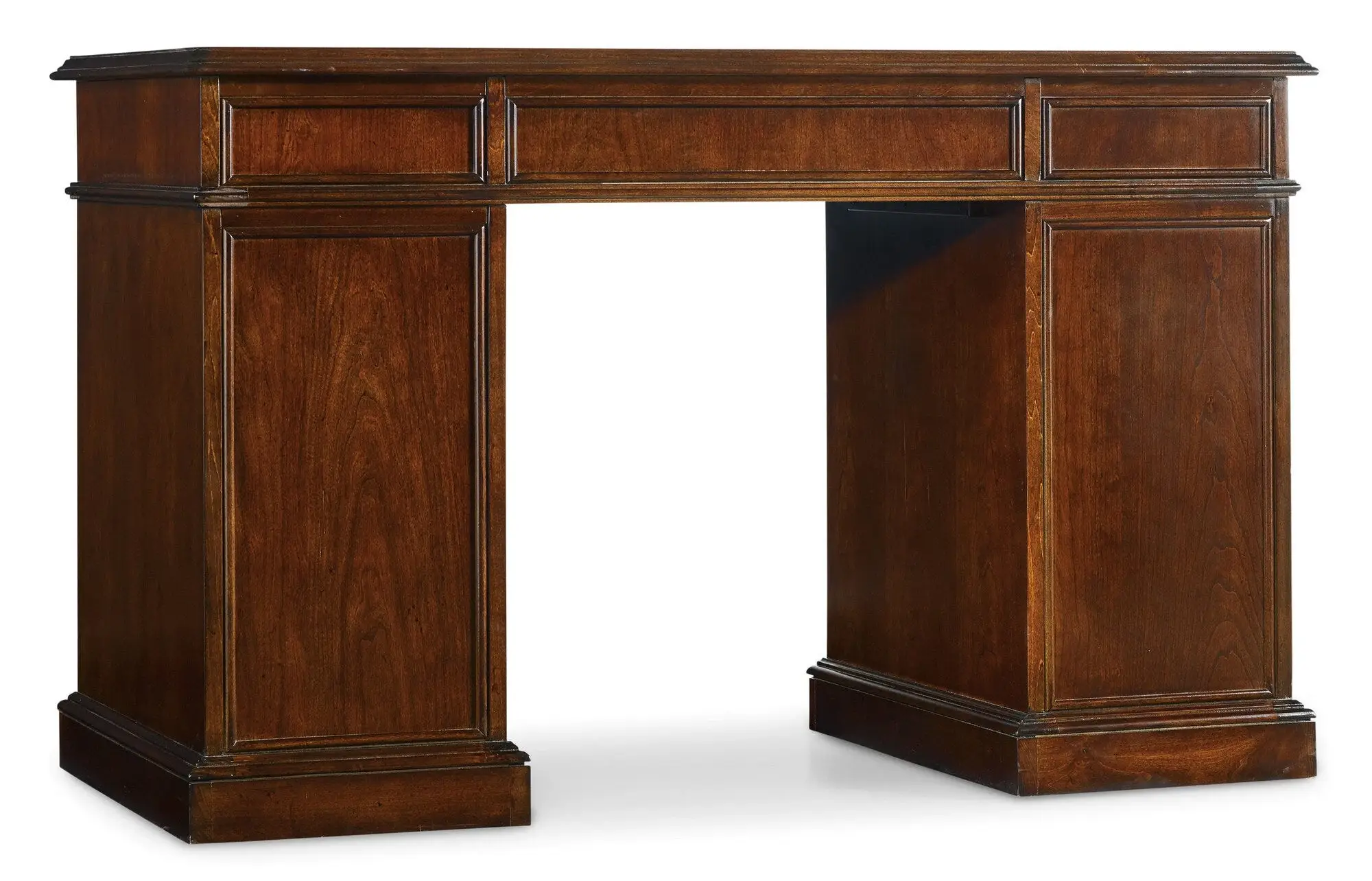 e3ae0b6afec62b3cd627389fe3b4a0de Cherry Knee-Hole Desk-Bow Front - Image 1