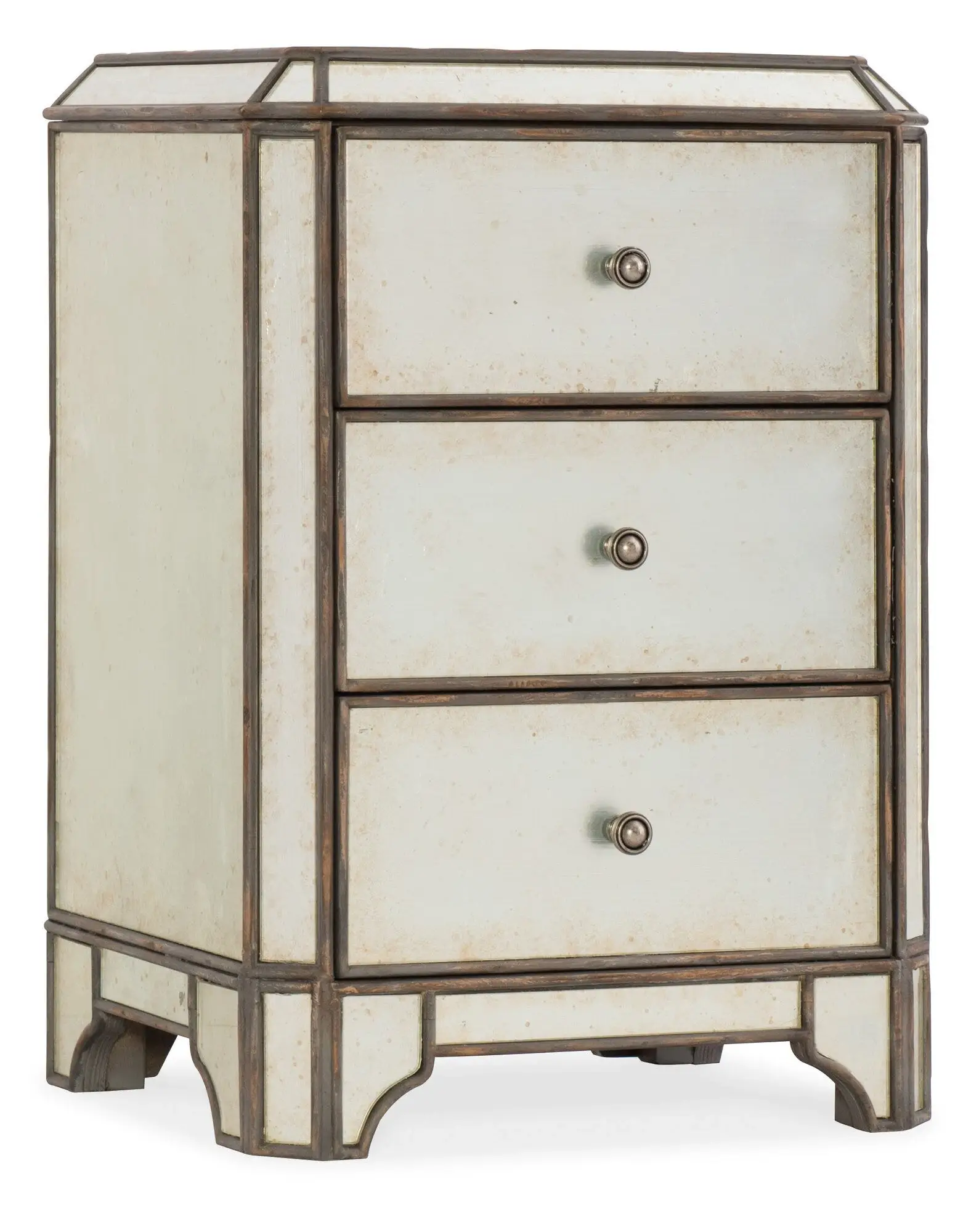 e484ab3515cb8d7613cf7b3e4c975cac Arabella Mirrored Three-Drawer Nightstand - Image 1