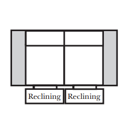 reclining 2 seater loveseat