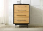 santa cruz 4 drawer high chest