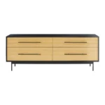 santa cruz 4 drawer double dresser