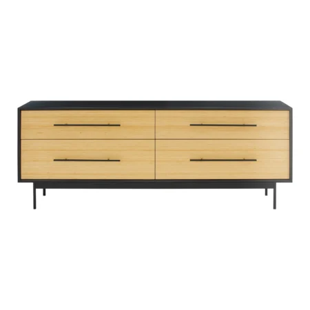 santa cruz 4 drawer double dresser
