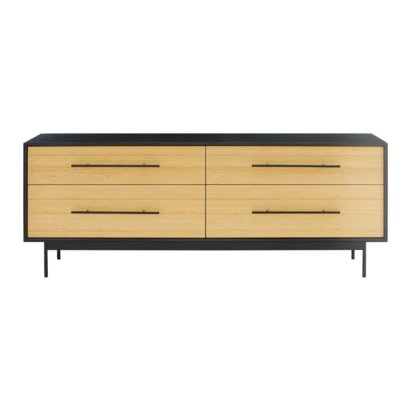 santa cruz 4 drawer double dresser