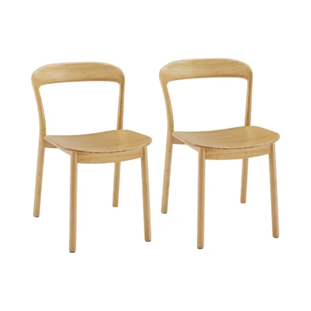 hanna dining chair bamboo seat (set of 2)