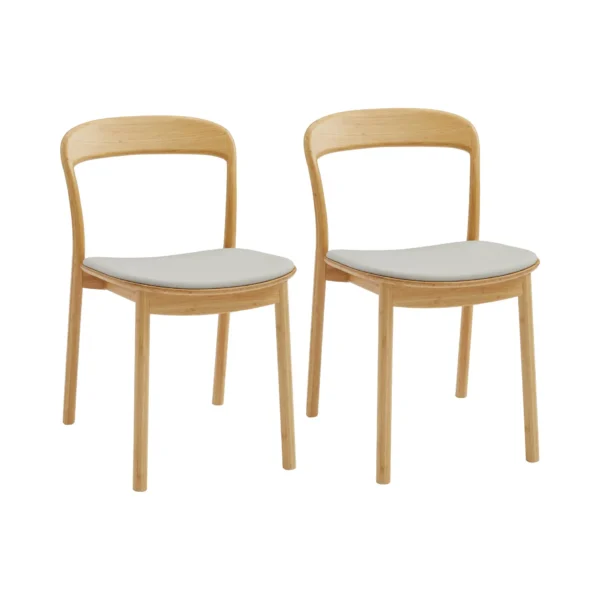 hanna dining chair leather seat (set of 2)