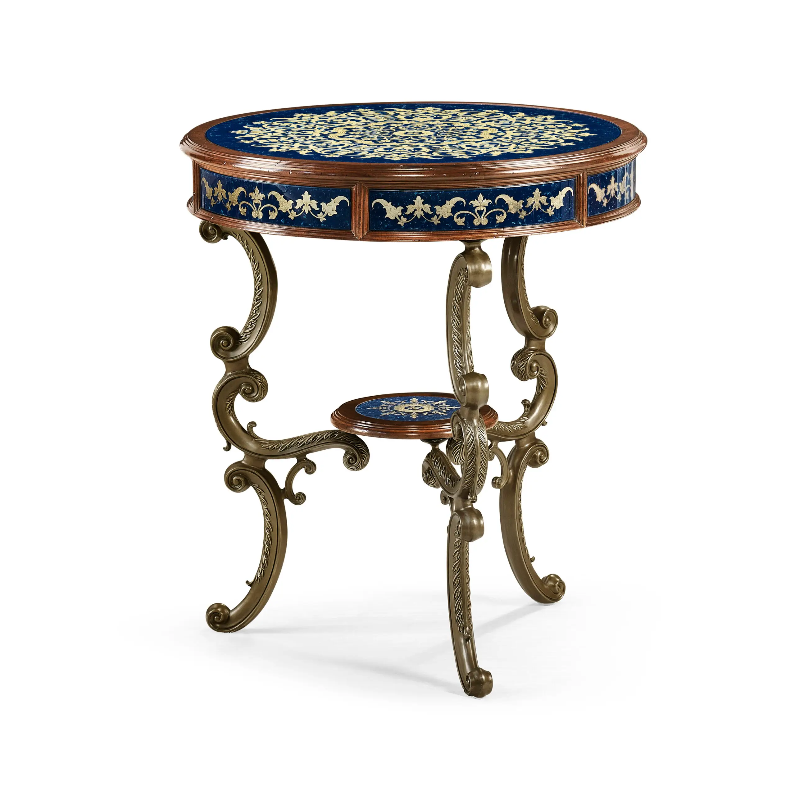lapis blue Églomisé side table lapis blue Églomisé side table
