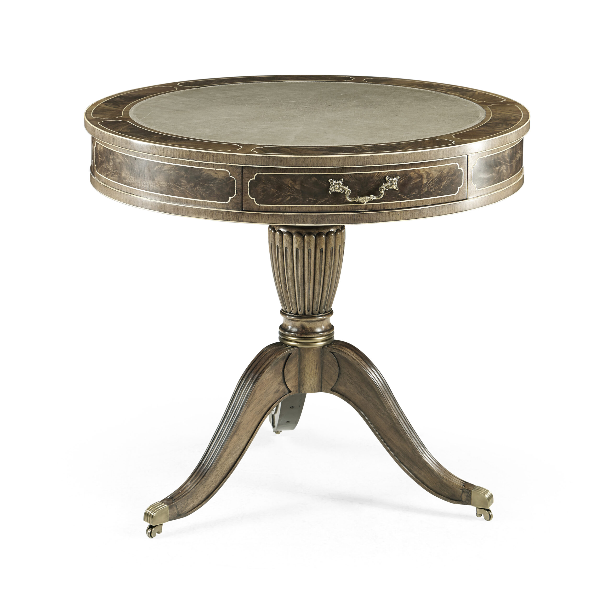 bleached mahogany drum table bleached mahogany drum table