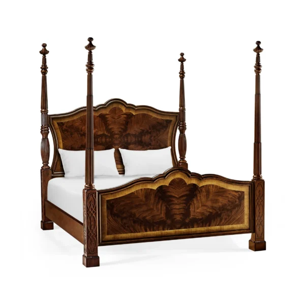 four poster mahogany us king bed