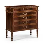 buckingham mahogany chest of drawers with concave profile
