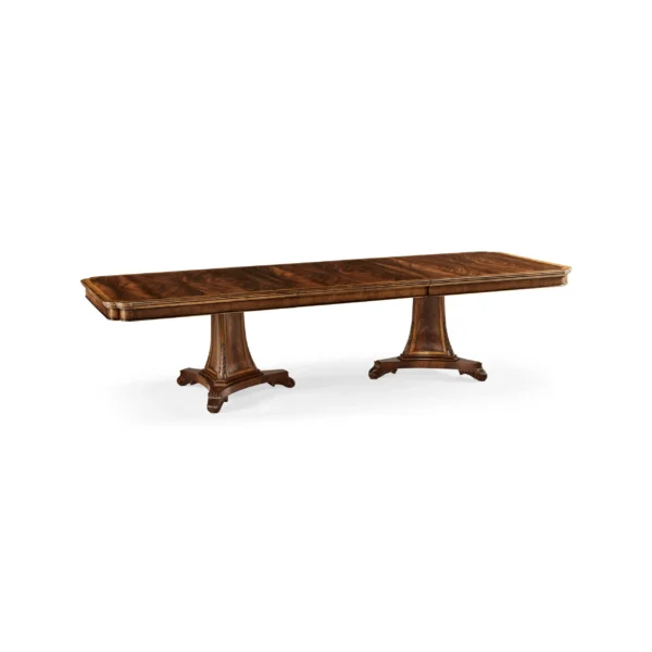 curved pedestal extending dining table 92"