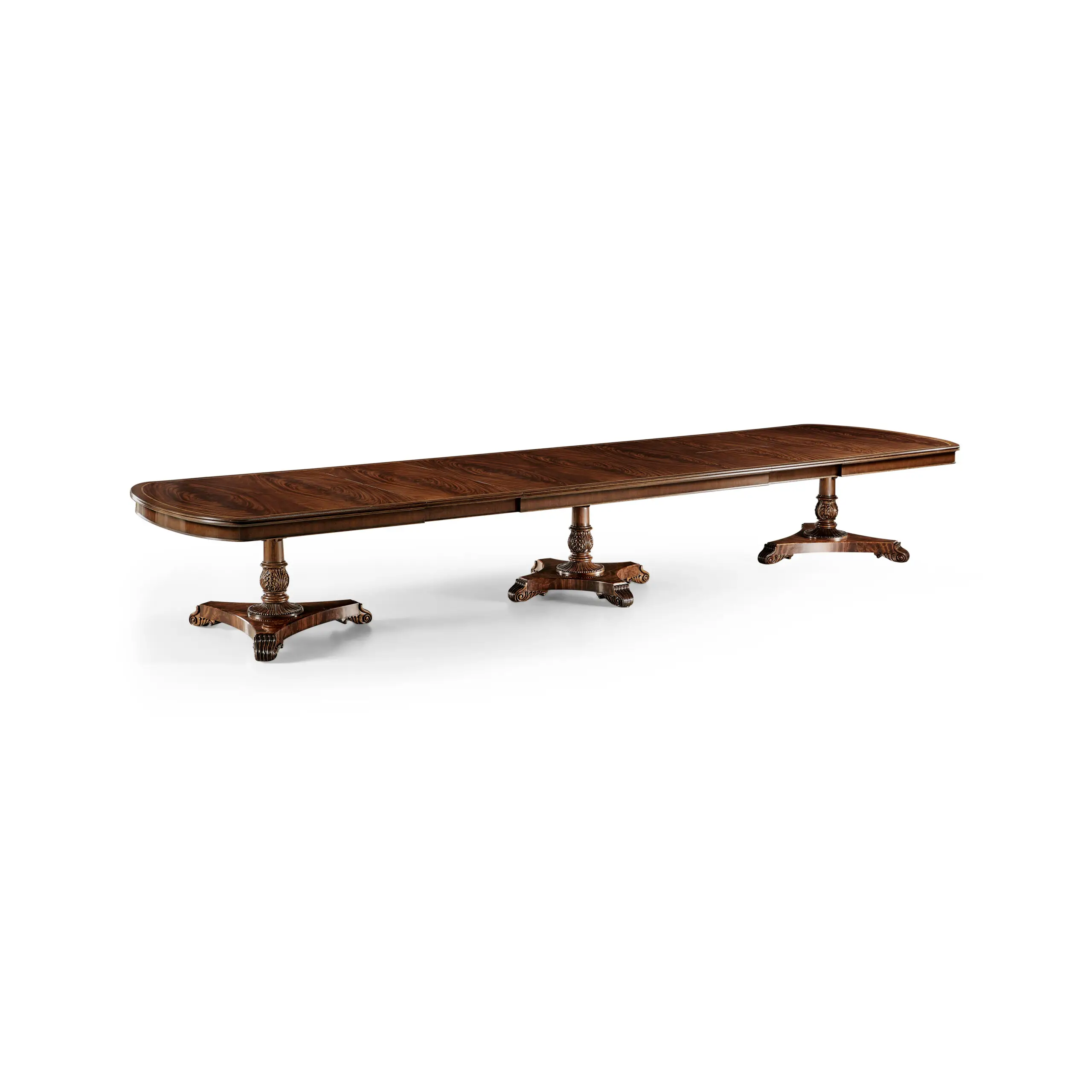 mahogany triple pedestal dining table 158" mahogany triple pedestal dining table 158"