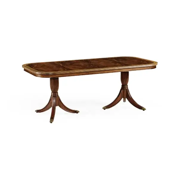 regency fixed top mahogany dining table 79"