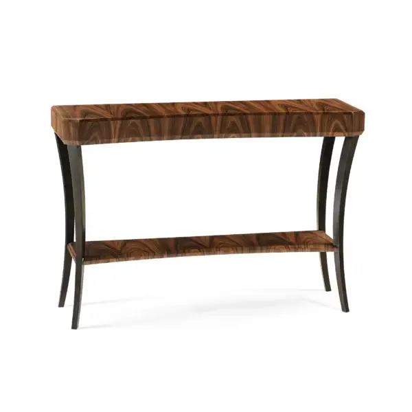 art deco satin console table