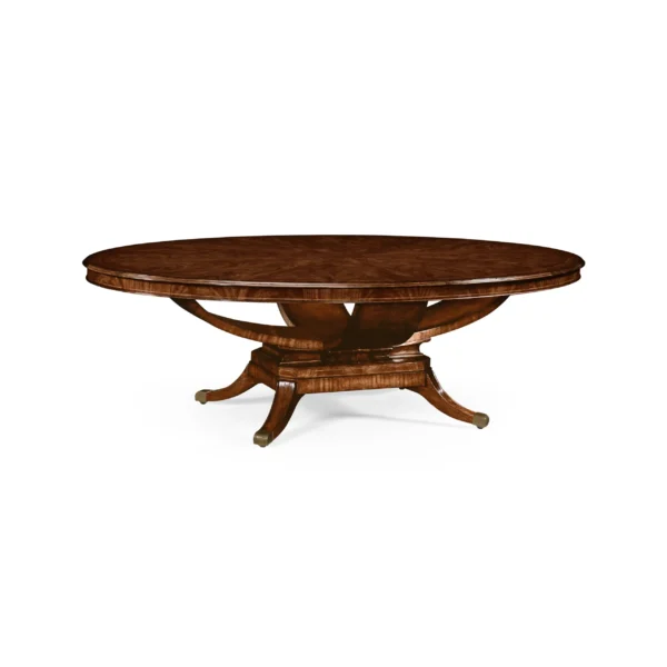 biedermeier style mahogany oval dining table 96"