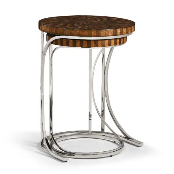 feather inlay nest of tables