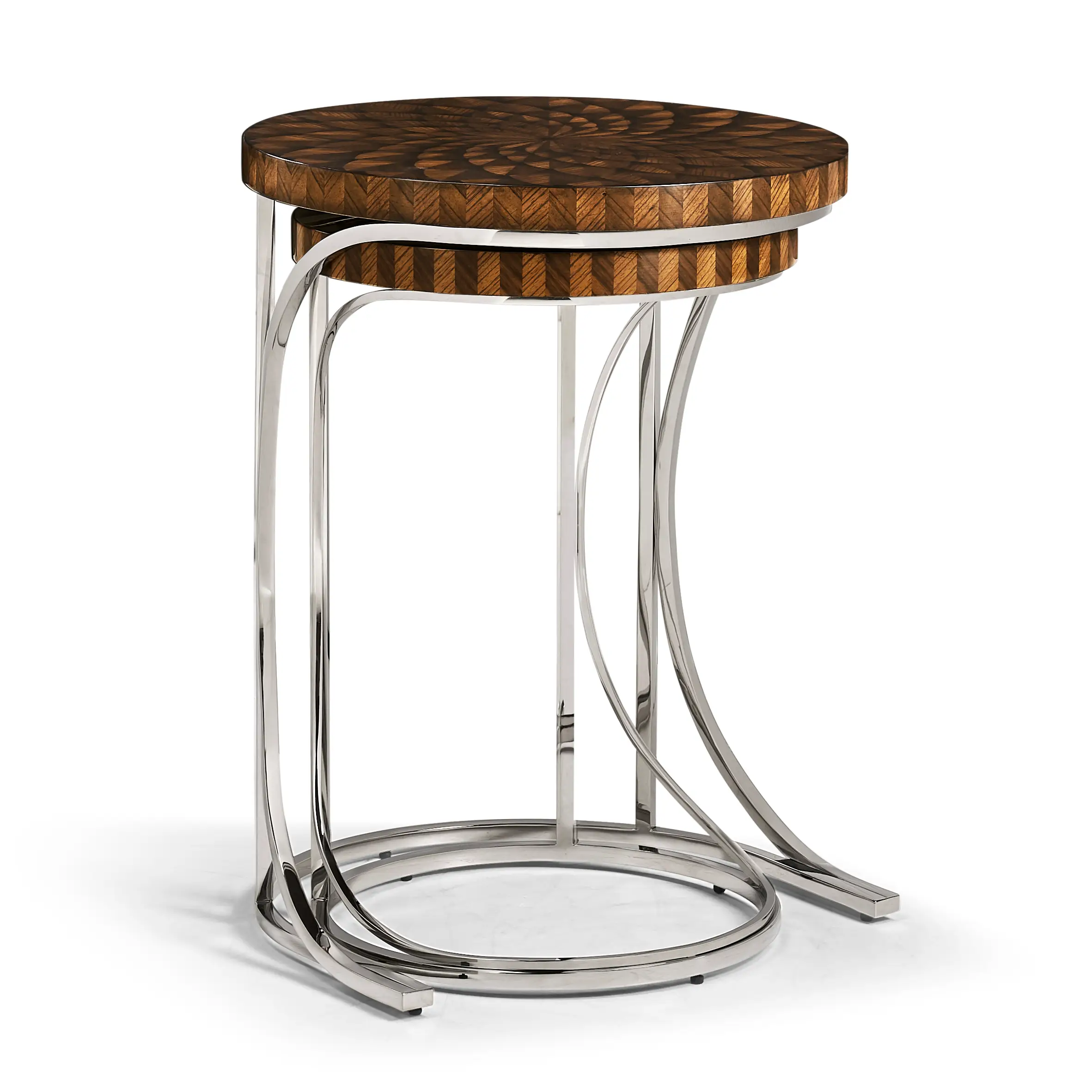 feather inlay nest of tables feather inlay nest of tables