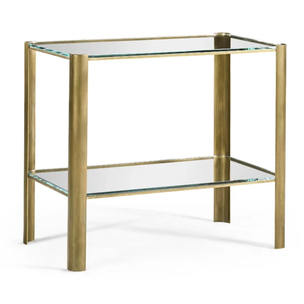 cosmo brass & glass end table