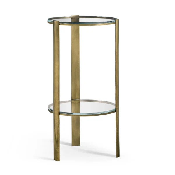 cosmo antique brass drinks table