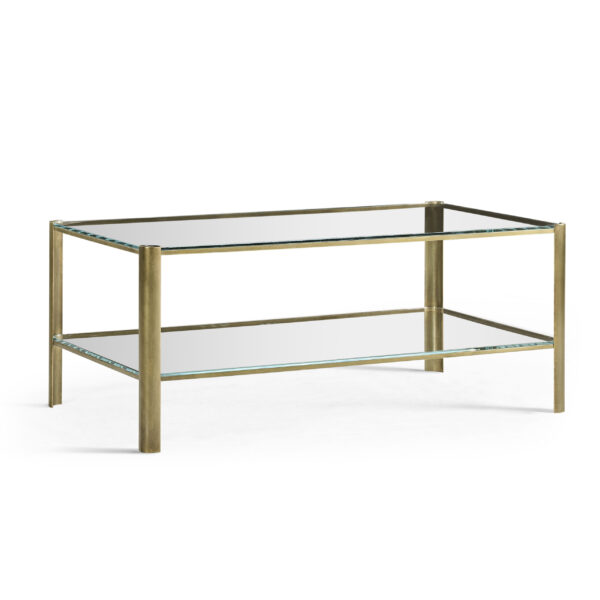 cosmo antique brass cocktail table