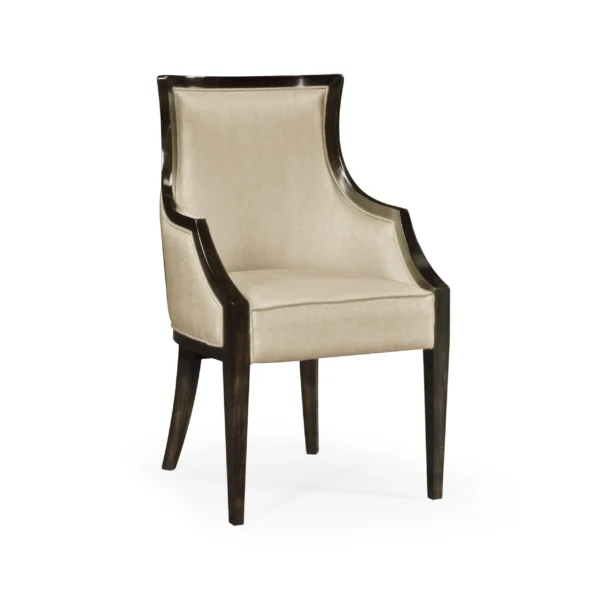 smoked grey eucalyptus dining arm chair